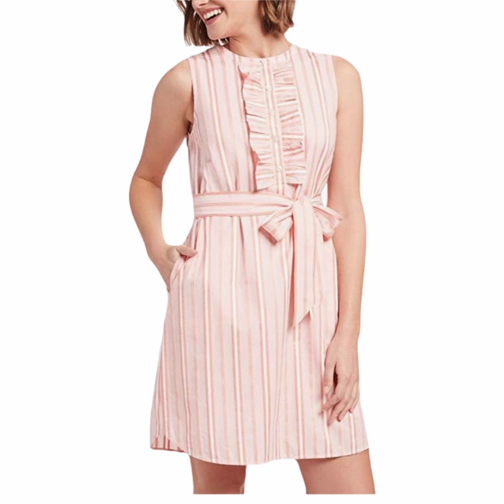 Draper James Peach Pinstripe Sundress Sz. XXL